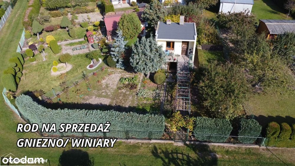 Działka ROD 404 m² z murowanym domkiem – Gniezno, Winiary