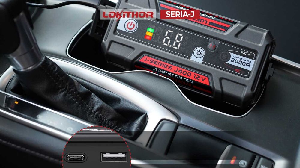 3w1 Jump Starter Booster Rozruch Latarka LED 2000A 12V Lokithor J400