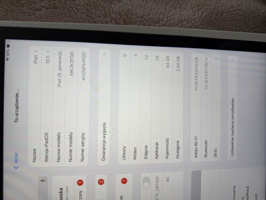 ipad 9th 10’2  64gb