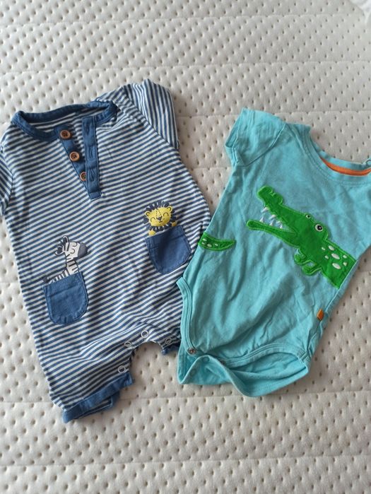 Zestaw body krótki rękaw, śpioch/ rampers r.68