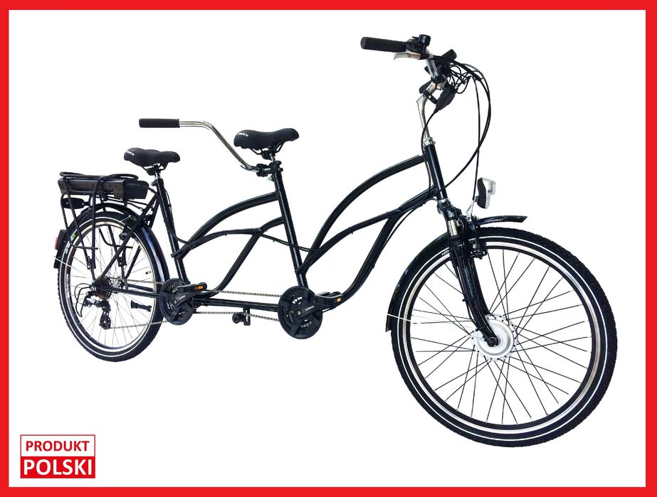 Rower tandem ELEKTRYCZNY JASID PREMIUM 26' 350W + 13 Ah nowy Lublin