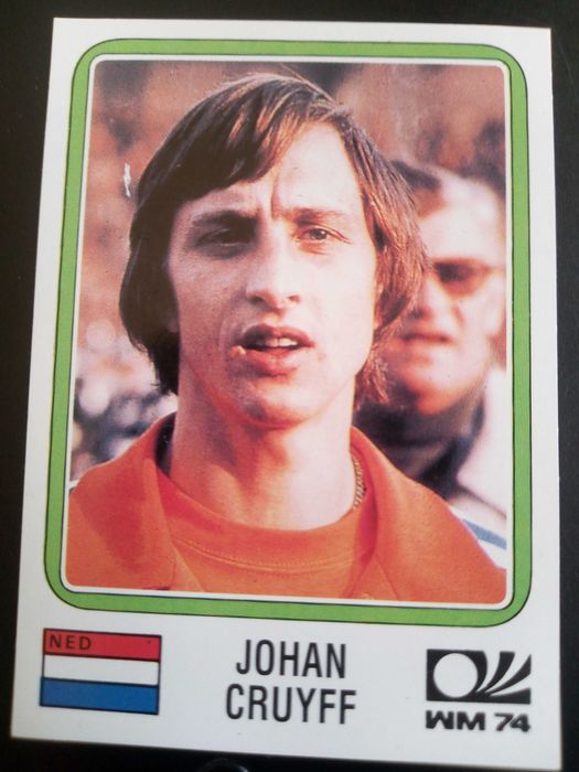 Cromo Panini World Cup Story de Johan Cruyff no Mundial 74 na Alemanha