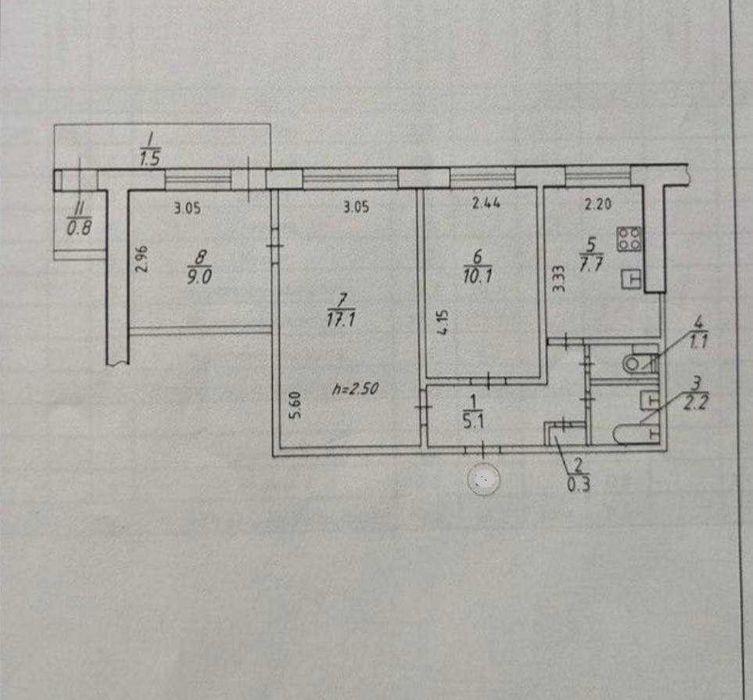 Продам 3-ком. с РЕМОНТОМ,  Победа-6.