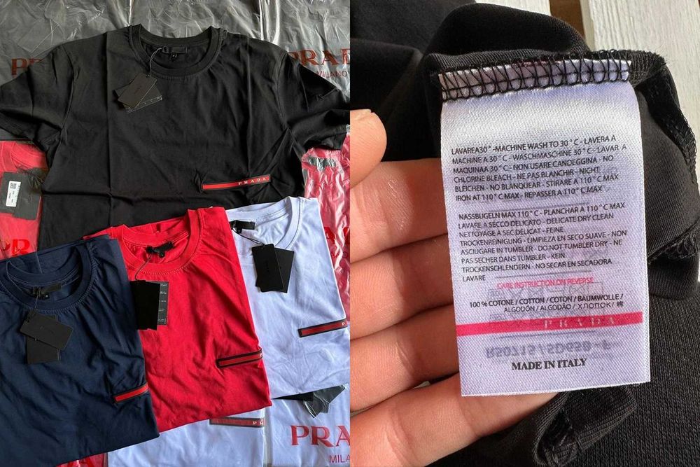 Męska koszulka tshirt Armani Lacoste Ralph Prada kolory krótki rękaw premium M-XXXL