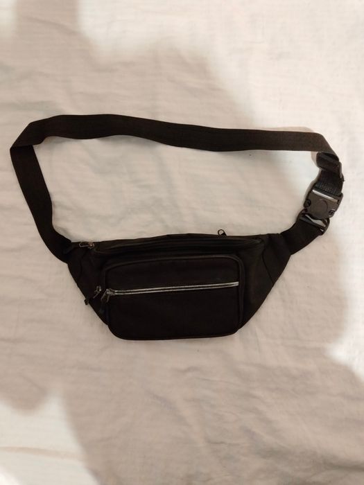 Чорна сумка панама, 4 кармани