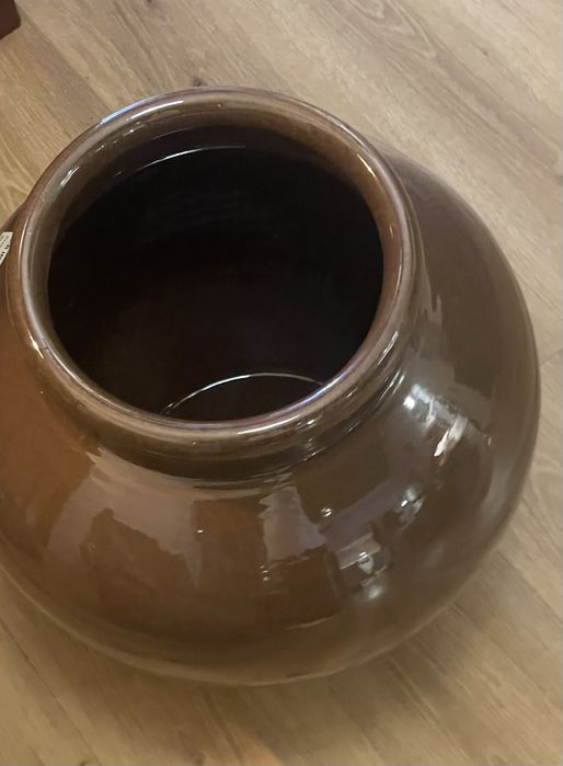 Vaso muito grande ceramica vidrada grosso