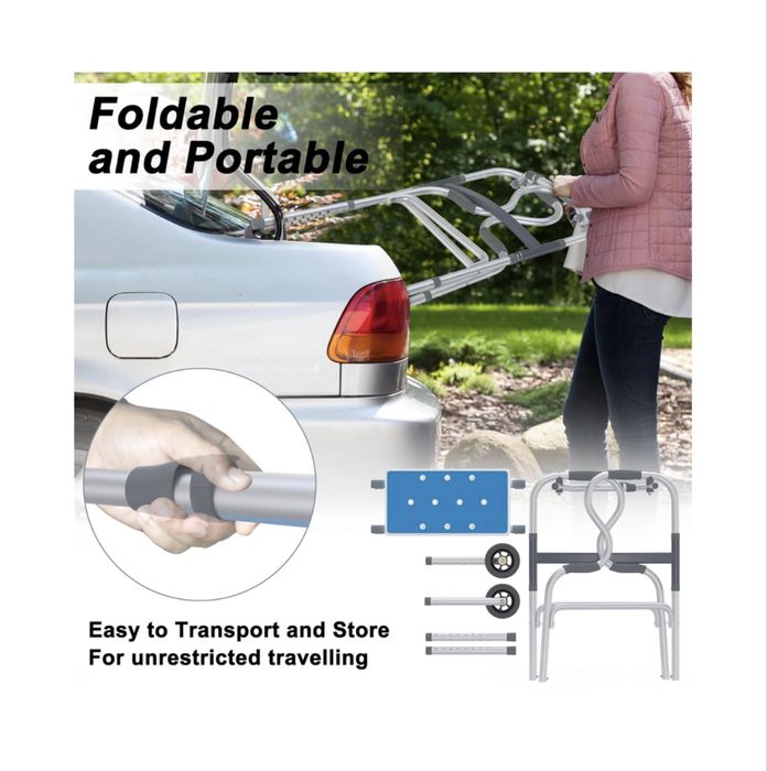 Składany aluminiowy chodzik z siedziskiem do 180kg