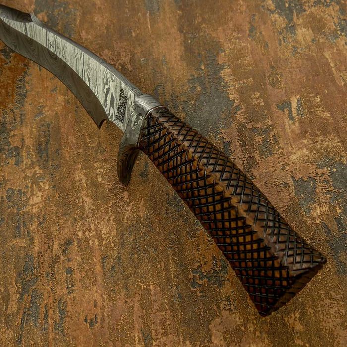 IMPACT nóż Bowie myśliwski Damast z Damastu DM 894 m