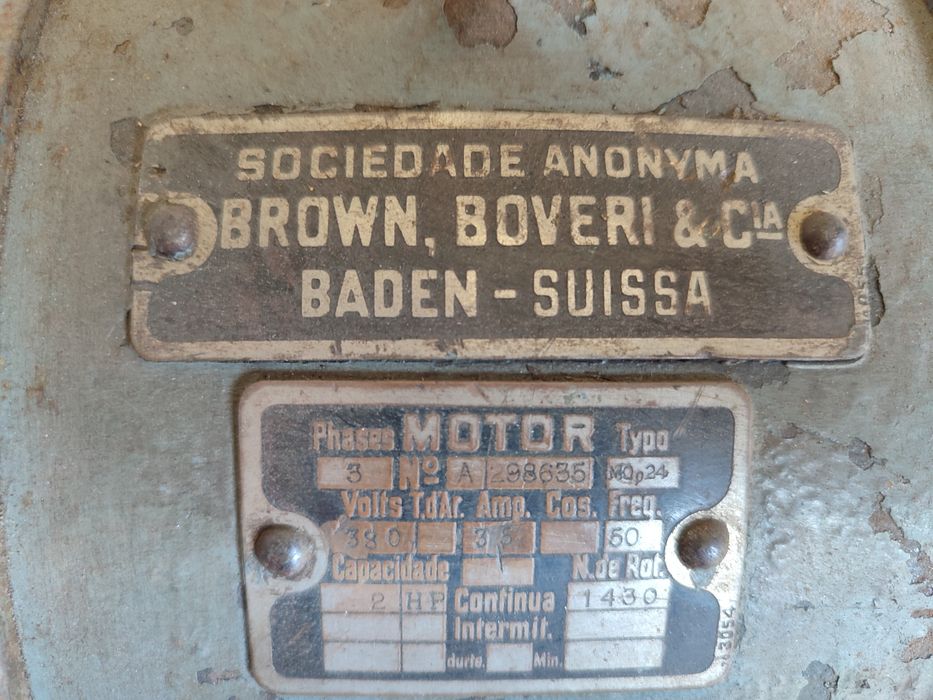 Motor Elétrico Industrial 2 HP – Brown Boveri & Cᵃ