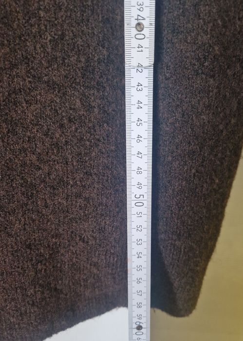 Czekoladowy Sweter koronkowy rękaw nowy