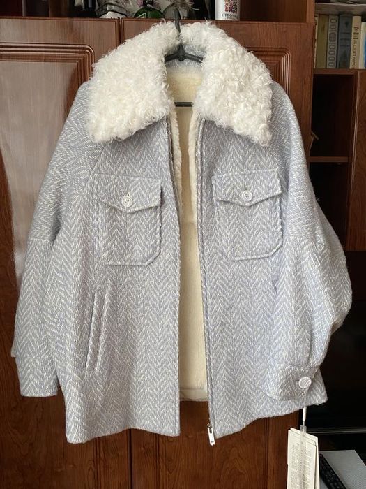 Мега тепле та мега круте пальто двійка овчина + хутро