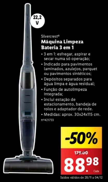 Aspirador e máquina de lavagem sem fios