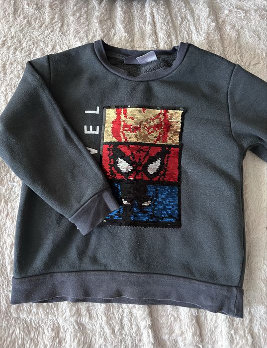 Теплий світшот ( кофта)LC Waikiki Marvel з паєтками-перевертнями, розмір 104-110