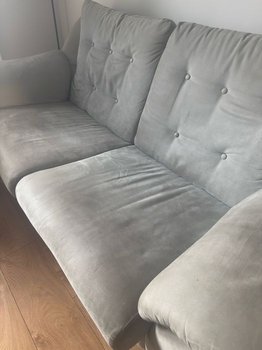 Zestaw sofa rozkladana+fotele+puf