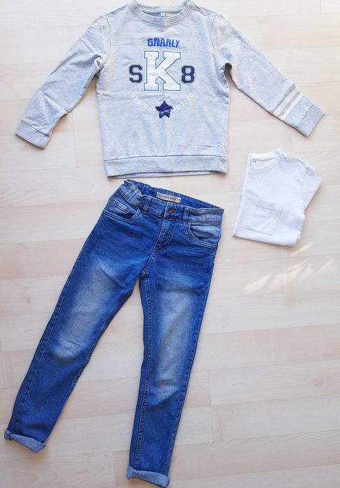 Bluza Poccopiano 128 bluzka szara chłopięca