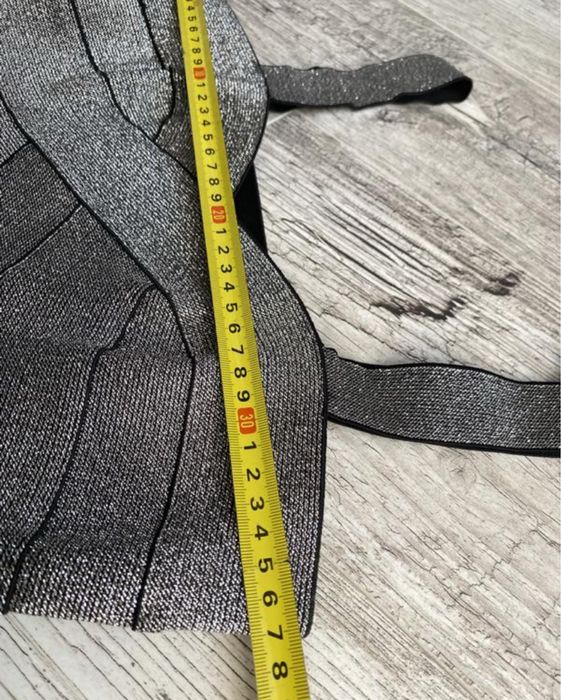 Сріблястий комплект h&m: топ на бретелях і спідниця, розмір 34 (xs)