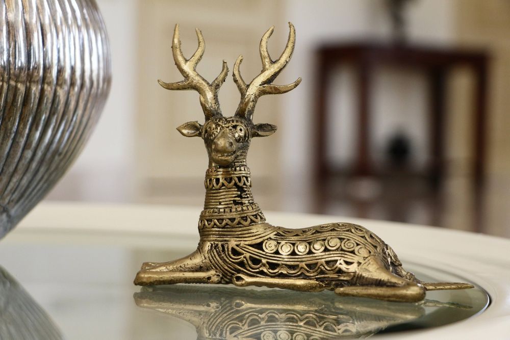 Статуетка Олень латунь