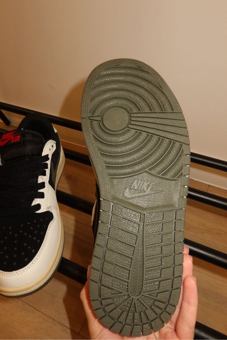 Шкіряні Кросівки nike air jordan 1 Retro Low OG SP Travis Scott Olive