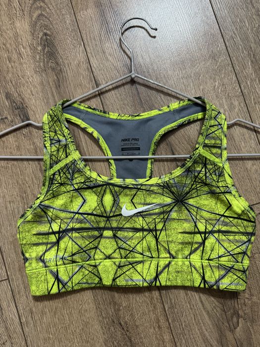 Sportowy biustonosz Nike Pro XS neon lime treningowy