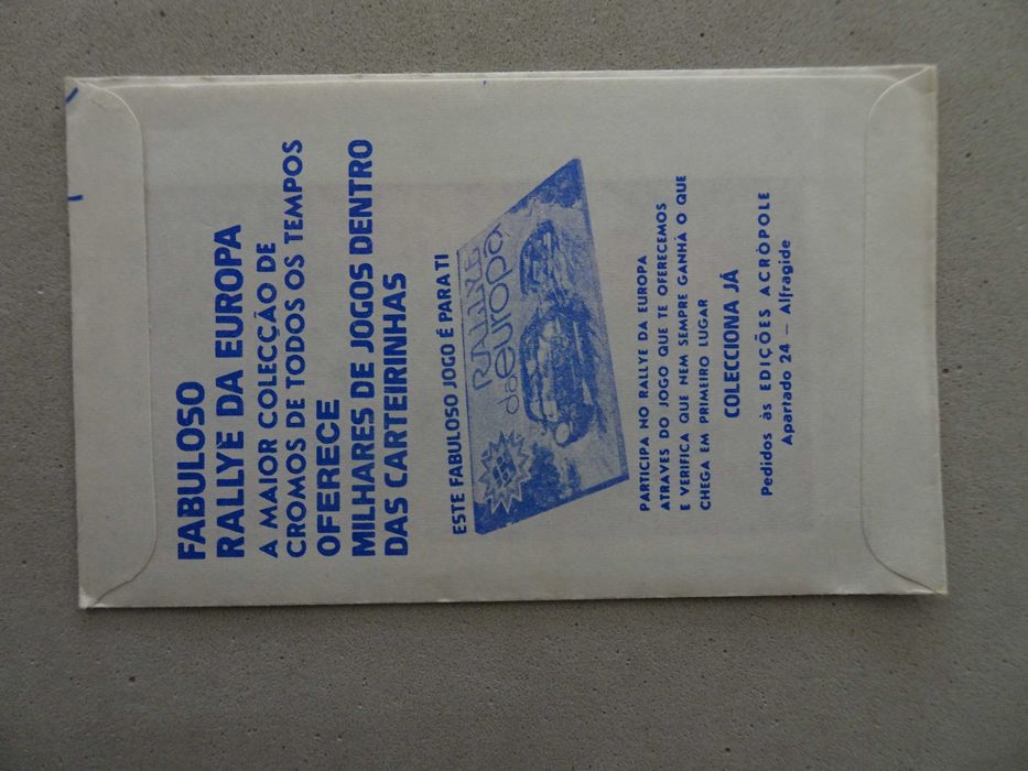 Carteira de cromos fechada - Rallye da Europa