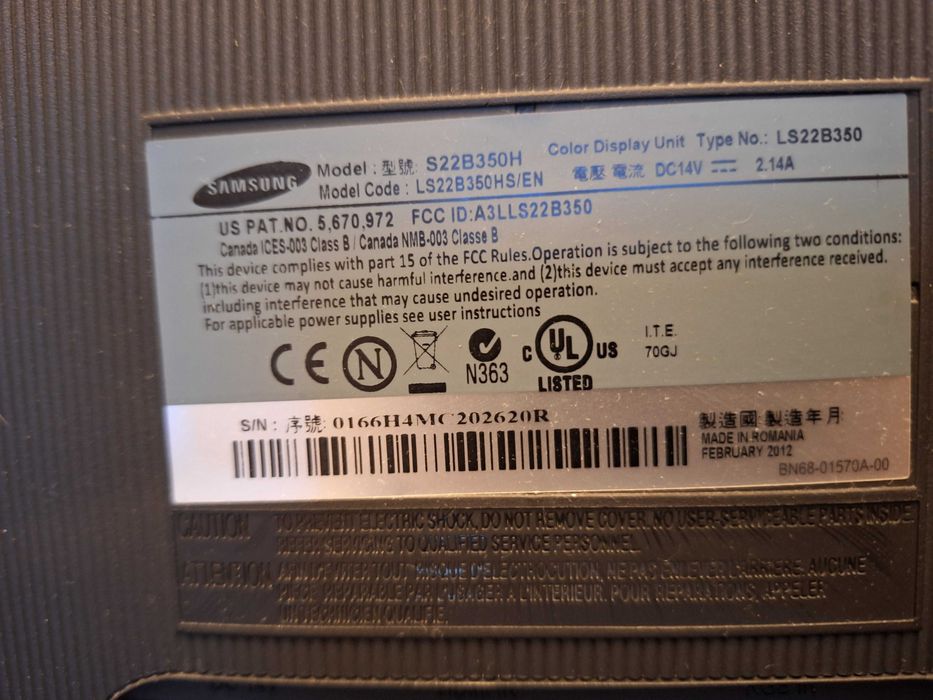 Monitor LED FullHD Samsung 22 polegadas