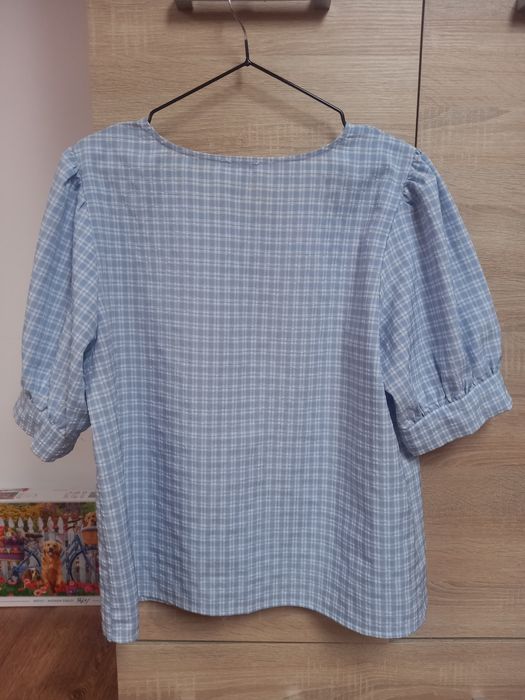 Elegancka niebieska bluzka Pieces r.XL