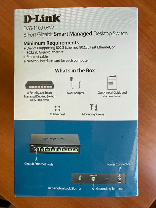 D-Link Switch 8 portas Gigabit DGS-1100-08V2