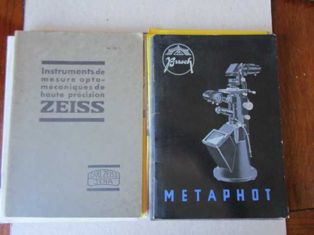 brochuras publicitárias ZEISS instrumentos precisão microscopios etc