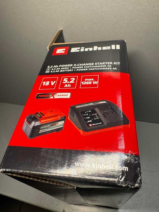 Зарядний пристрій + Акумулятор для Einhell 18,0V 5,2Ah (4512114) Новий!
