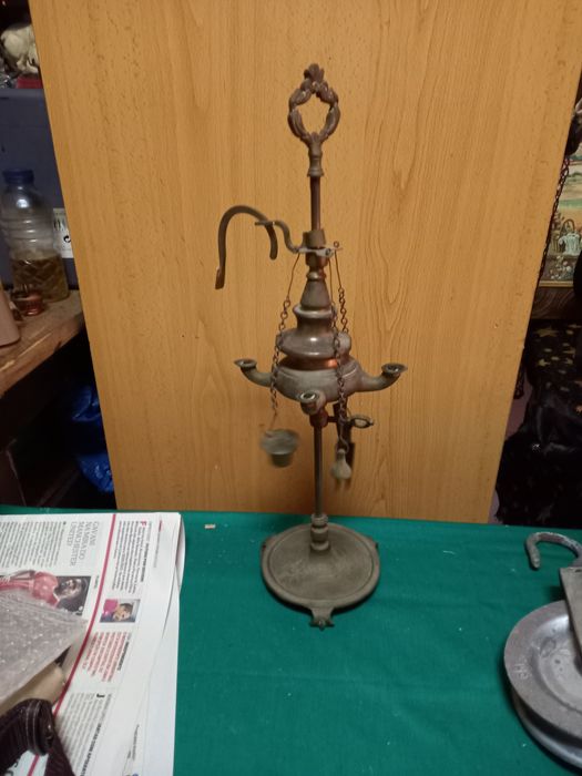 Lamparina Antiga quatro chamas