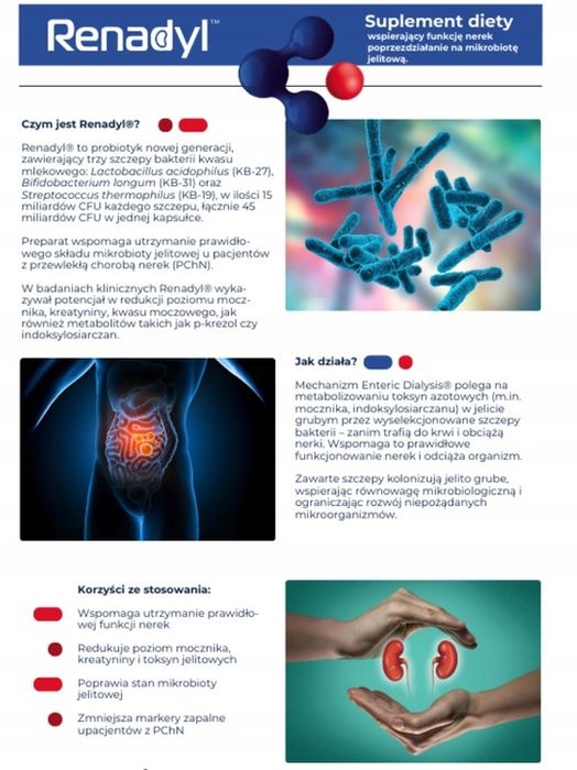 renadyl 3-pack - zaawansowany probiotyk drowie nerek i jelit 3 x 60 kapsułek