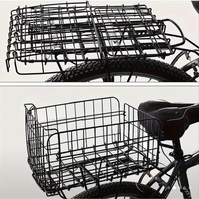 Cesto de Armazenamento Dobrável para Bicicleta, Ideal para Diversos Modelos de Bicicletas