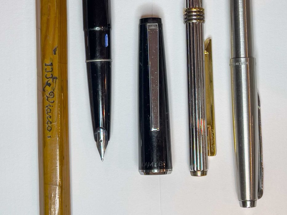 Conjunto de Escrita - Tinteiros, Canetas, Aparos e abre cartas