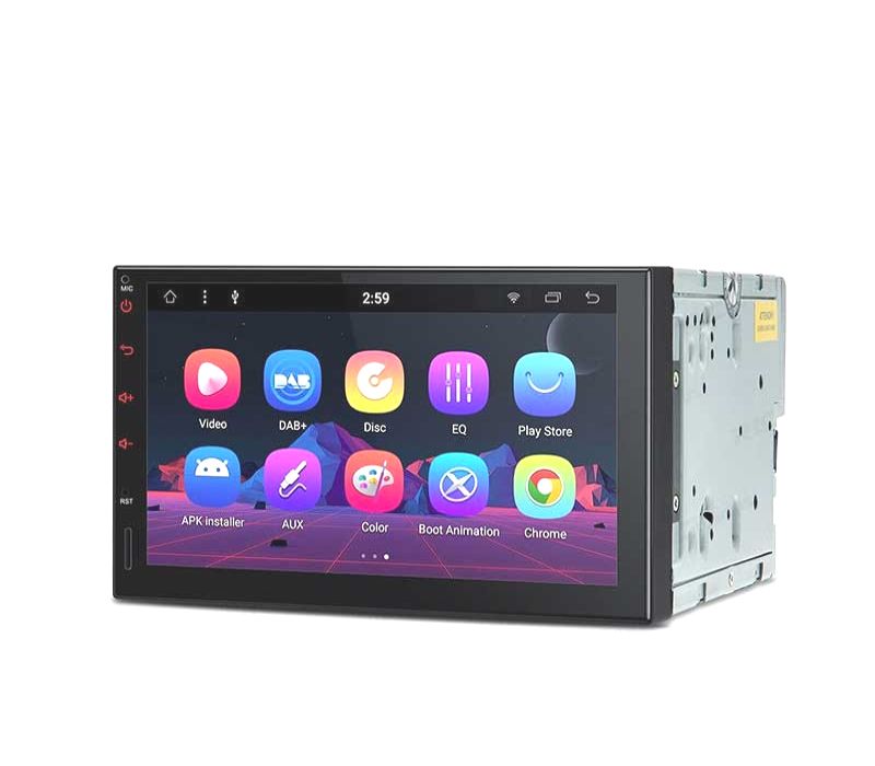 AUTO RÁDIO 7" ANDROID 8.1 OCTA-CORE 2DIN MULTIMEDIA ECRA CURVO
