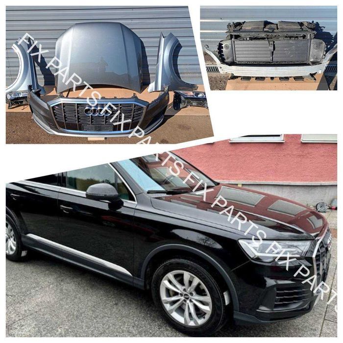 Левое крыло Audi Q7 4M решетка, капот, бампер БУ