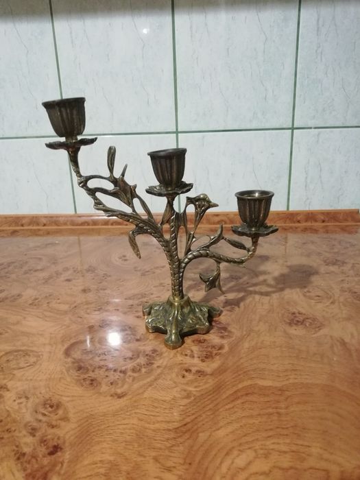 Świecznik z mosiądzu