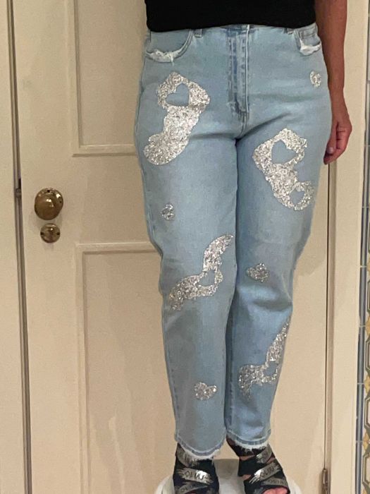 Calça ganga feminina marca Queen Hearts, novas