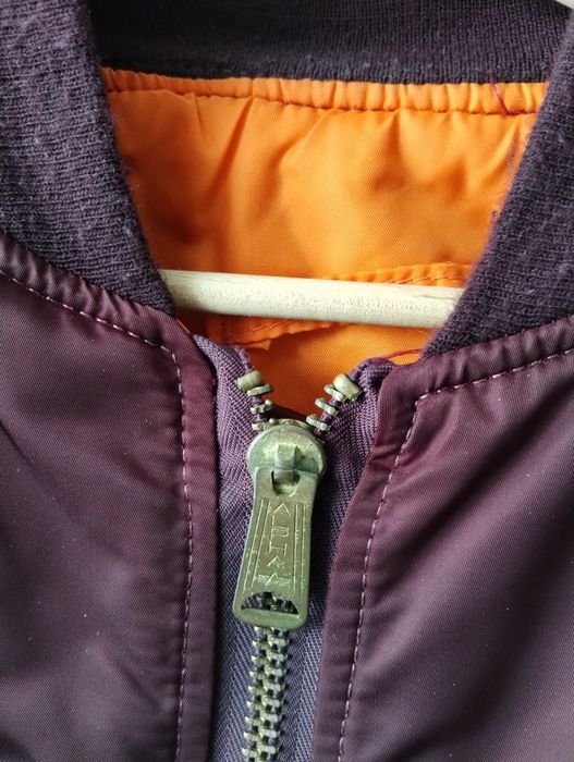 Alpha Industries MA-1 made in usa bordo flek bomber unikat!