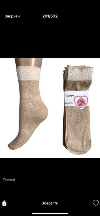 Шкарпетки капронові ОПТ 4,5 грн.пара.