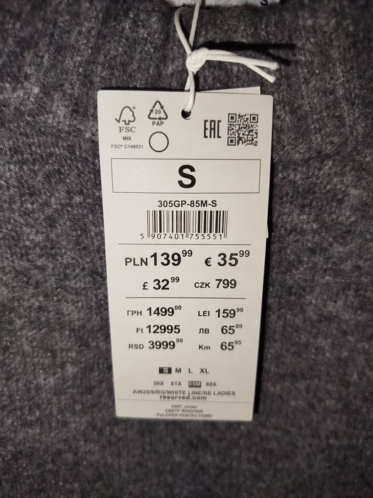 Sweter nowy Resverd L