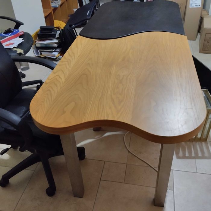 Secretária moderna castanho venguê design exclusivo como nova