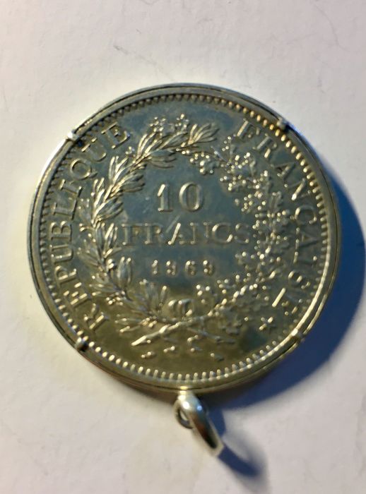 PRATA 900 - 10 francos - 1969 - liberdade/igualdade/ fraternidade