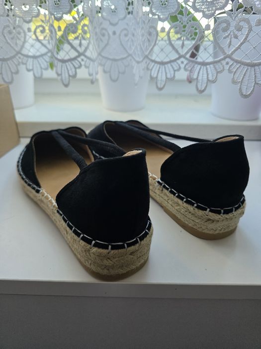 Czarne espadryle 40