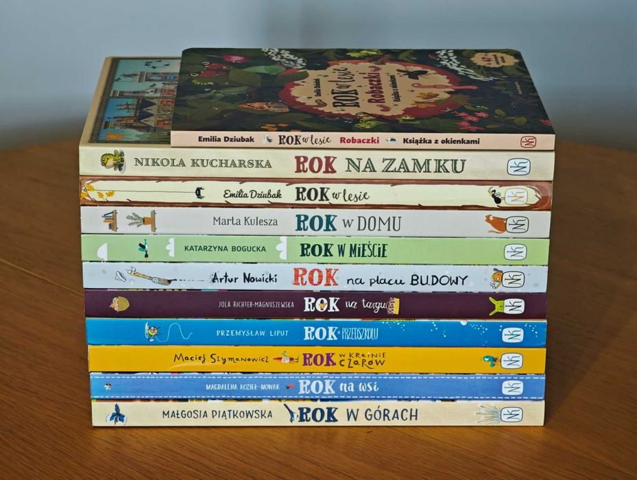 Rok w lesie, domu, mieście, przedszkolu - Komplet 11 tomów - Nasza Księgarnia - Stan idealny