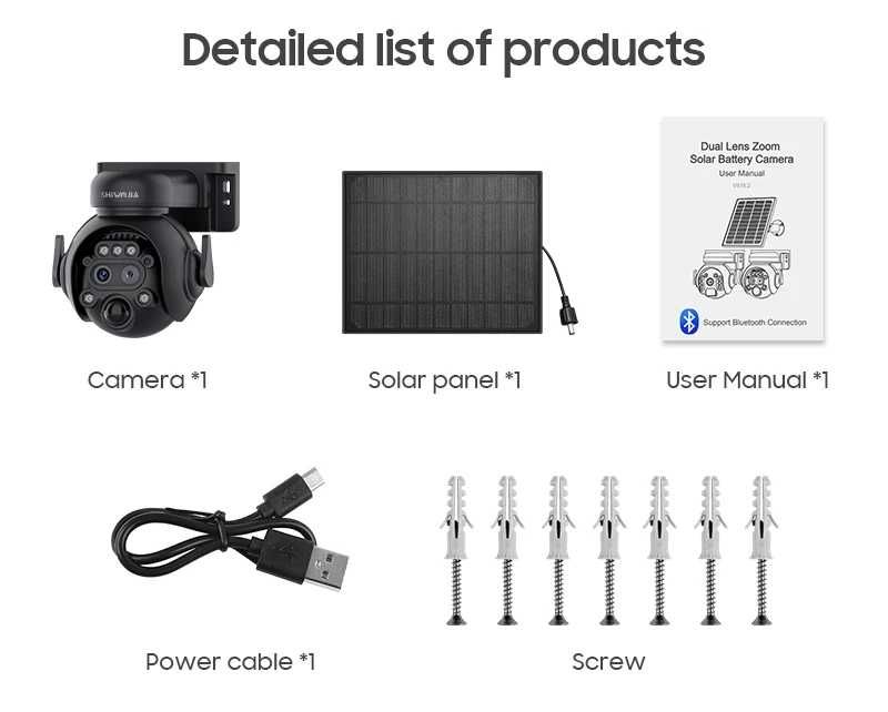 Зовнішня 4G камера SHIWOJIA  Zoom 5MP сонячна панель акум. 7800 mAh