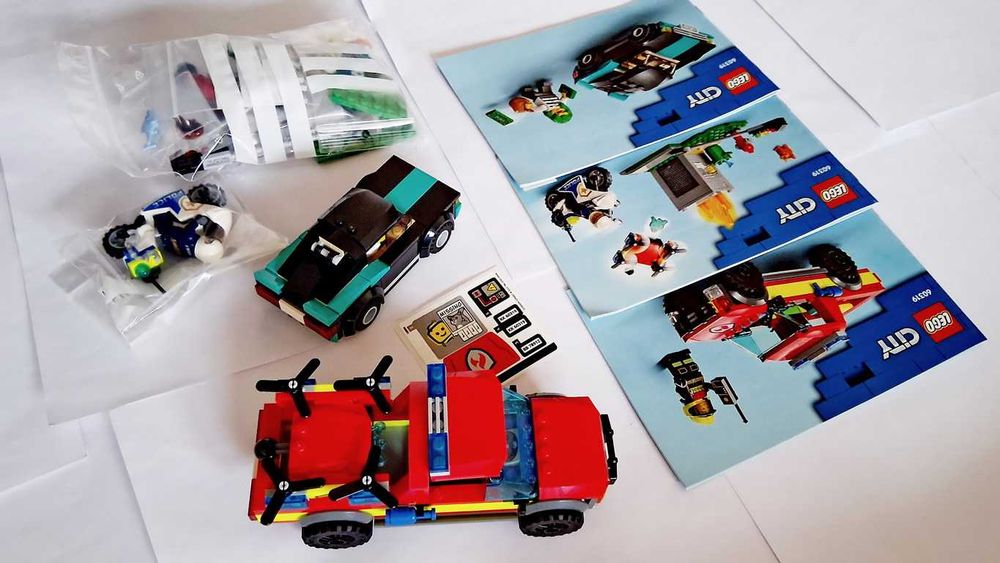 Lego City 60319 Fire Rescue & Police Chase em peças novas semi montado