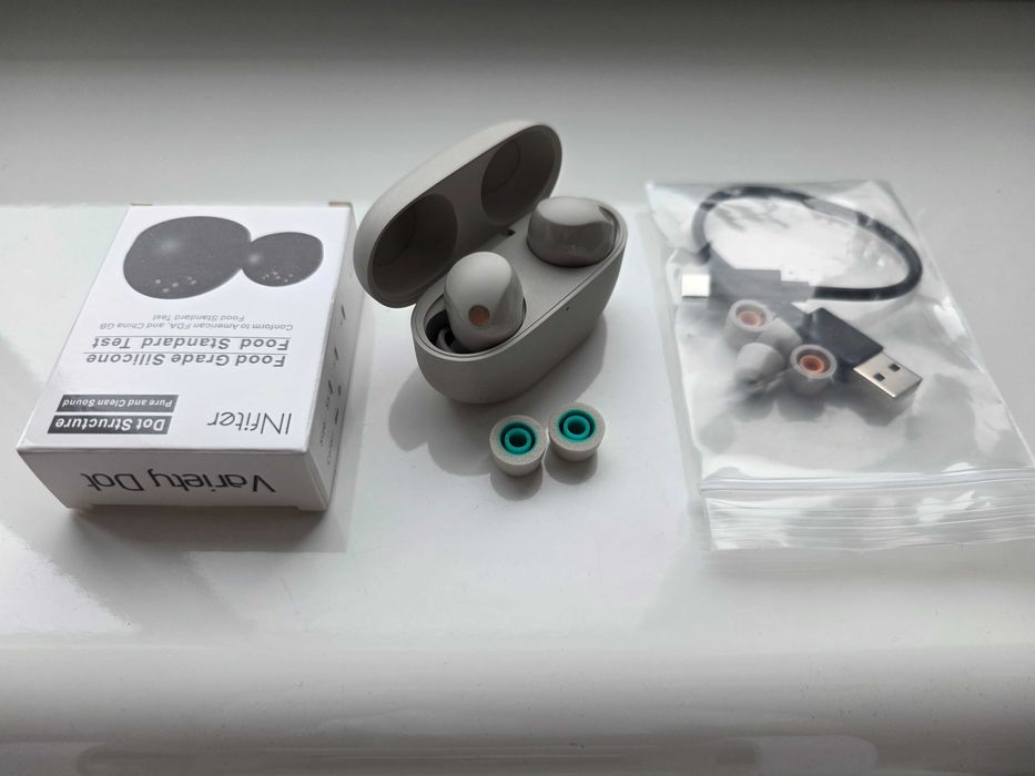 Навушники TWS Sony WF1000XM5 Silver ОРИГІНАЛ Нові + преміум амюшури