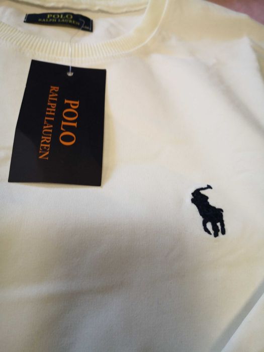 Bluzy męskie Ralph Lauren nowość biała mały znaczek premium