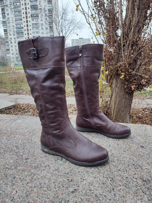 Кожаные сапоги зима размер 36
