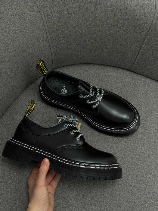 Лофери DR. MARTENS black/white premium оксфорди
